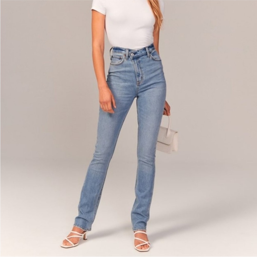 Abercrombie 90s slim straight asymmetrical button extra tall 4xl